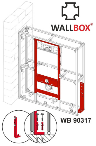WALLBOX опора для отдельностоящей перегородки